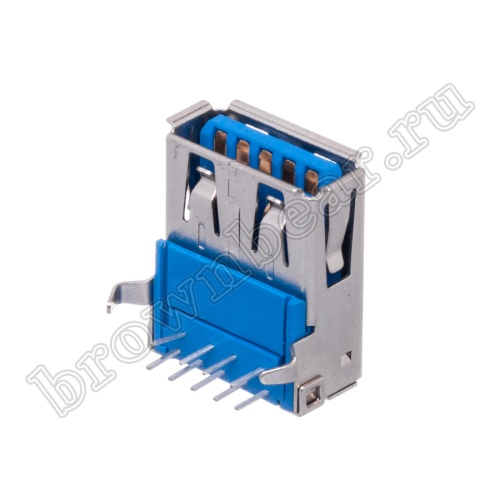 Разъем USB 3.0, тип А, гнездо на плату USBA3.0-1J фото 6