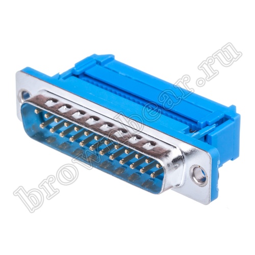 Разъем D-SUB 25 контактов, вилка на плоский кабель DI-25M