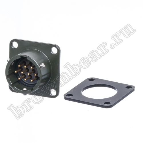 Разъём промышленный байонет MIL-26482 Series I серии HVMS 10 контактов, вилка на блок