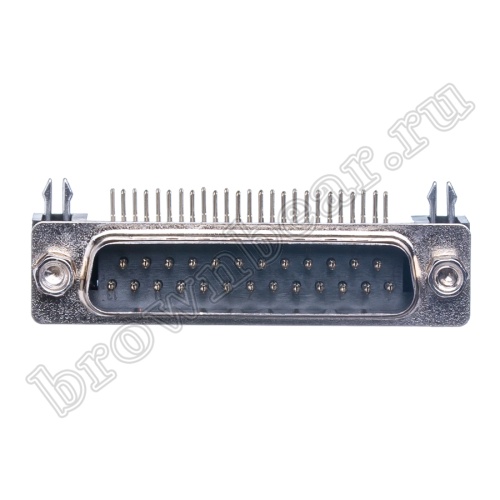 Разъем D-SUB 25 контактов, вилка на плату, прямой угол  7.2мм DRB-25MA фото 6