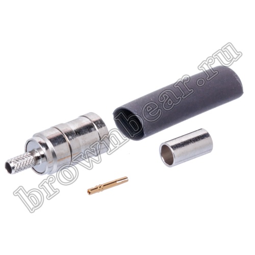 Разъем SMB гнездо на кабель RG-174,188,316, обжимной, Amphenol, SMB6121A1-NT30G-316U-50 SMB-C174J фото 2