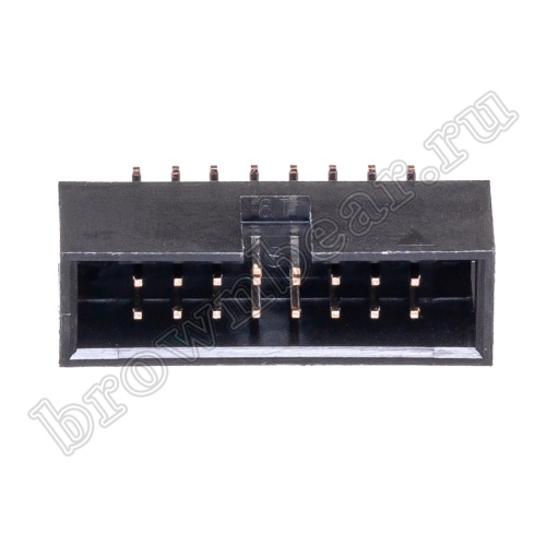 Разъем IDC 2х8 вилка на плату, шаг 2.54мм, поверхностный монтаж BHS-16 фото 2