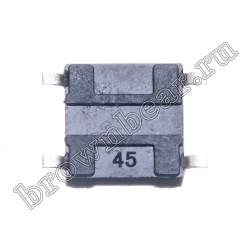 Кнопка тактовая влагозащищенная SMD, 6х6 мм, h=4.3 мм, 4 контакта SWT-54 фото 2