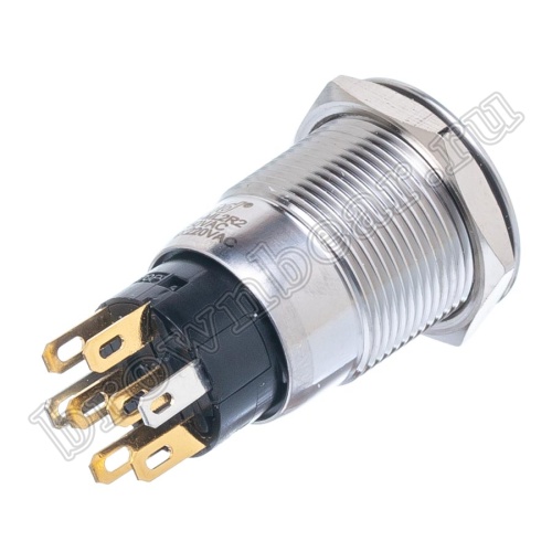 Кнопка управления герметичная, с подсветкой, без фиксации, d 22 мм, 2НР+2НЗ, красная TT19ML2R2 фото 2