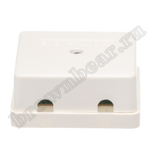 Розетка компьютерная накладная двойная RJ-45 категория 5е,  тип 110,  белая  фото 3