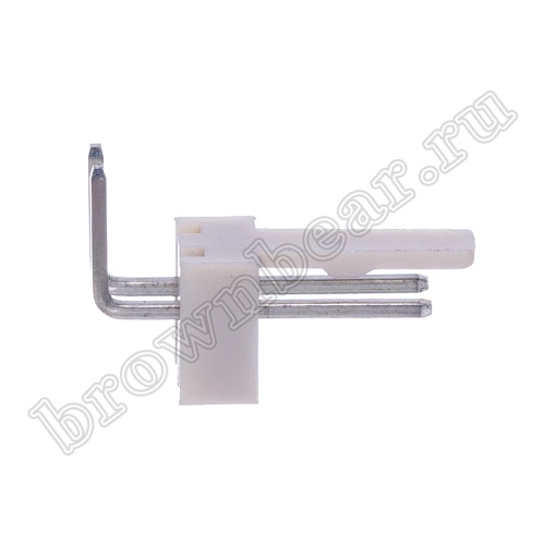 Разъем питания 2 контакта, вилка на плату, прямой угол, шаг 2.54 мм WF-2R фото 3