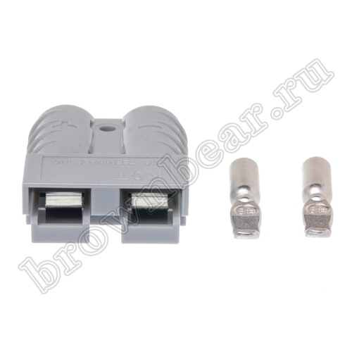 Разъем силовой "Андерсона" для АКБ, 45 А, серый XBMC2S-8-G фото 2