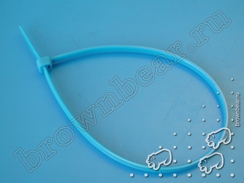 Стяжка (хомут) нейлоновая 280 x 4.8 мм, синяя, упаковка 100 шт. CV-280SBL фото 2