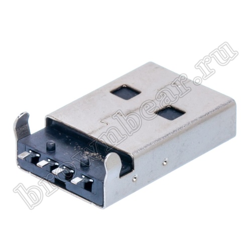 Разъем USB, тип А, вилка на плату поверхностный монтаж, тип 2 USBAP-1P/2 фото 2