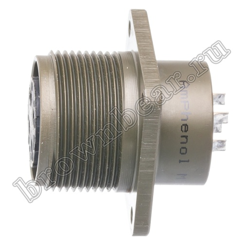 Разъём Amphenol серии MS, 4 контакта, розетка на блок, тип 18, резьбовой MS3102E-18-4S фото 3