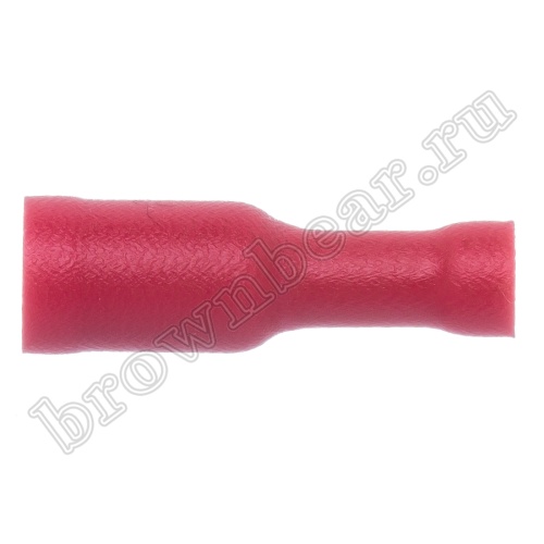 Клемма штекерная обжимная тип "B" 4.0 мм гнездо на провод 0.5 - 1.5 мм², изолированная, кратно 100шт. TBI-1.25-4F фото 2