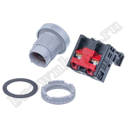 Кнопка управления плоская, без фиксации, d 30 мм, НЗ, красная TN2BFR-1B фото 7