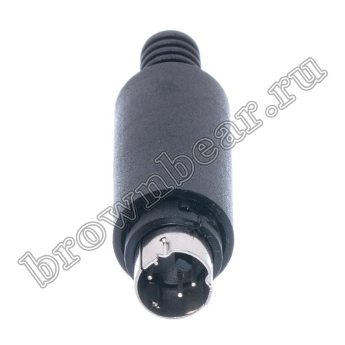 Вилка mini DIN 4 контакта на кабель, SVHS MDN-4M фото 4