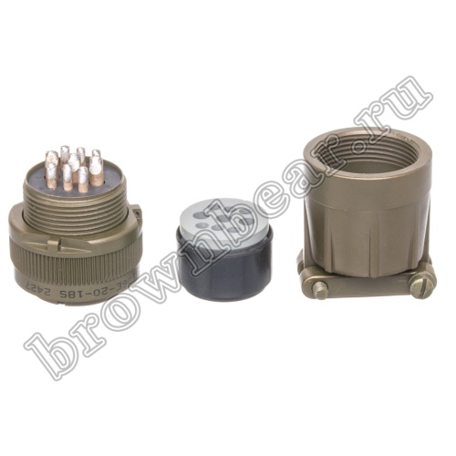 Разъём Amphenol серии MS, 9 контактов, розетка на кабель, тип 20, резьбовой MS3106E-20-18S фото 7