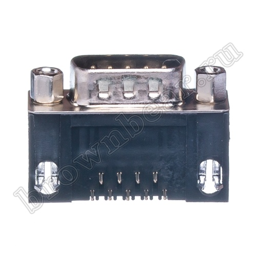 Разъем D-SUB  9 контактов, вилка на плату, прямой угол  9.4мм DRB-9MB фото 6