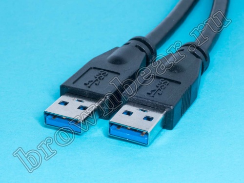 Кабель (шнур) USB 3.0, тип А - А, вилка - вилка, 1.8 метра