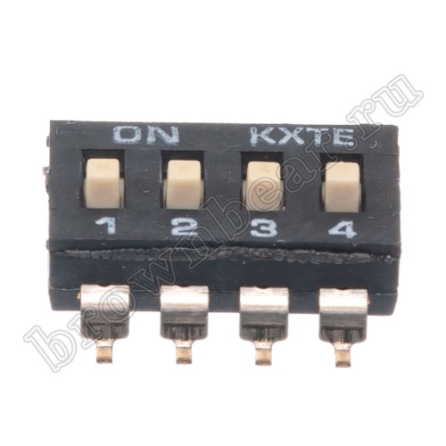 Переключатель Dip-Switch 4 контактных группы, планарный, тип 2 SWD4-4 фото 2