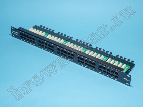 Патч-панель телефонная, 50 портов, RJ-45, универсальная, PCnet  фото 2