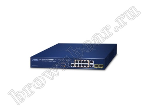 GS-5220-8P2T2S Управляемый L2+ коммутатор Planet, 8 портов 10/100/1000Мбит/с 802.3at РоЕ, 240 Ватт, 2 combo порта RJ-45/SFP 100/1000Мбит/с