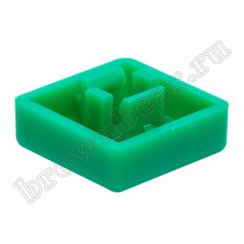 Колпачок квадратный для тактовой кнопки, зеленый SWT-9S-E фото 4