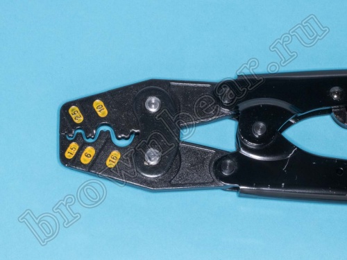 Пресс-клещи (кримпер) для обжима неизолированных клемм на провод 6-22 AWG YYR-509 фото 3