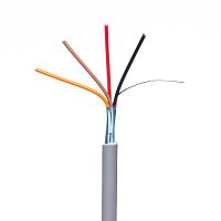 Кабель сигнальный коммуникационный 4 провода, 26AWG, бухта 50м, экранированный, серый SIN YU