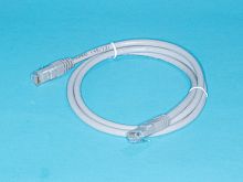 Патч-корд UTP RJ-45, категория 6, литой, 1 метр, серый 