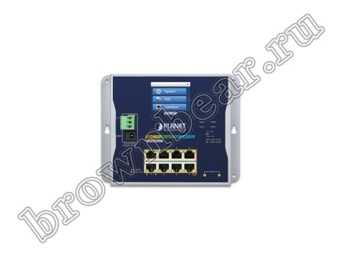 WGS-5225-8P2SV Промышленный управляемый L2+ коммутатор Planet, 8 портов 10/100/1000Мбит/с 802.3at PoE 240Вт, 2 порта SFP 100/1000Мбит/с, LCD дисплей фото 3