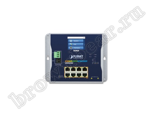 WGS-5225-8P2SV Промышленный управляемый L2+ коммутатор Planet, 8 портов 10/100/1000Мбит/с 802.3at PoE 240Вт, 2 порта SFP 100/1000Мбит/с, LCD дисплей фото 3