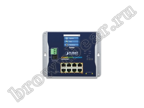 WGS-5225-8P2SV Промышленный управляемый L2+ коммутатор Planet, 8 портов 10/100/1000Мбит/с 802.3at PoE 240Вт, 2 порта SFP 100/1000Мбит/с, LCD дисплей фото 3