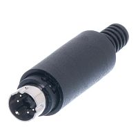 Вилка mini DIN 4 контакта на кабель, SVHS MDN-4M