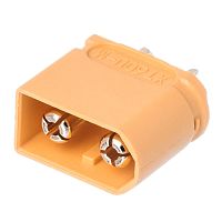 Разъем силовой XT60 для АКБ, 2 контакта, штекер на кабель XT60U-M.G.Y