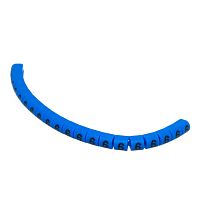 Маркер кабельный цифра 6 (кольцо) для провода d=2.0-3.2 мм, синий, упаковка 20 шт.