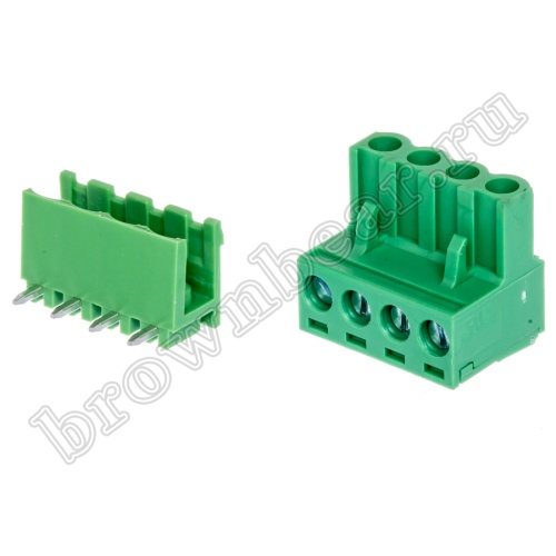 Клеммник винтовой провод-плата, 4 контакта, 5.0 мм, угловой TB-06RC фото 5