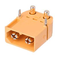 Разъем силовой XT60 для АКБ, 2 контакта, штекер на плату угловой XT60PW30-M.G.Y