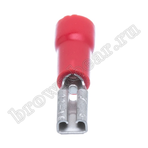 Клемма плоская обжимная 3 мм, гнездо на провод 0.25 - 1.5 мм², изолированная, кратно 100шт., РПИ-М TAI3-1.25F фото 5