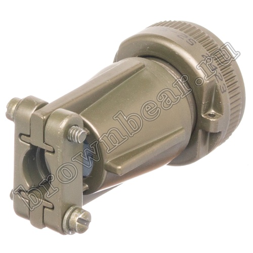 Разъём Amphenol серии MS, 4 контакта, розетка на кабель, тип 14S, резьбовой MS3106E-14S-2S фото 6