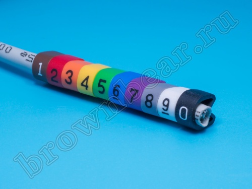 Маркер цифра 7 d=4,2-6,2мм, фиолетовый, упак.20 шт. KSS фото 4