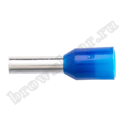 Кабельный наконечник штыревой втулочный изолированный НШВИ 8 мм, под опрессовку на провод 2.5 мм², упаковка 100шт. TIC-2.5-8 фото 3