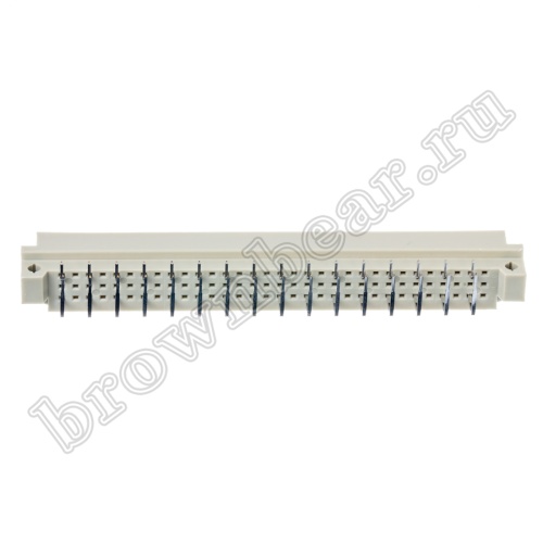 Разъём DIN 41612 32 контакта, вилка, прямой угол, чётный, 3 ряда фото 3