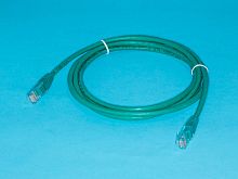 Патч-корд UTP RJ-45, категория 5e, литой, 2 метра, зеленый 