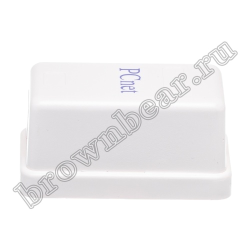 Розетка компьютерная накладная одинарная RJ-45, 8P8C, категория 5е, универсальная, PCnet  фото 3