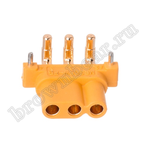 Разъем питания MR30 для АКБ, 3 контакта, розетка на плату угловая MR30PW30-F.G.Y фото 5