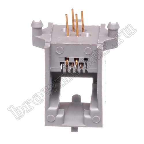 Разъём RJ-11 гнездо на плату, 6P4C, тип 8 TJ8-6P4C фото 2