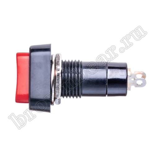 Кнопка без фиксации, треугольная на блок, НР, 220В, красная PSW-6C-R фото 6