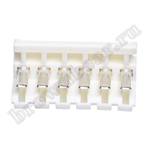 Разъем питания 6 контактов, вилка на материнскую плату, шаг 3.96 мм HPB-6M фото 2