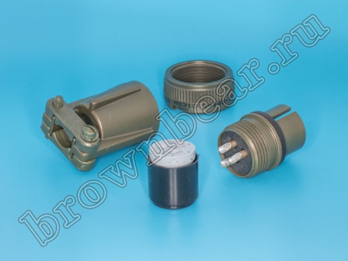 Разъём Amphenol серии MS, 3 контакта, вилка на кабель, тип 14S, резьбовой MS3106E-14S-7P фото 4