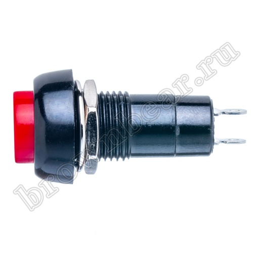 Кнопка с фиксацией, круглая на блок, НР, 220В, красная PSW-6FM-R фото 6