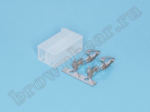 Разъем питания 2 контакта, гнездо на кабель, шаг 3.96 мм PHU-2 фото 3