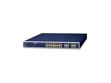GS-4210-16P4C Управляемый L2/L4 коммутатор Planet, 16 портов 10/100/1000Мбит/с PоE, 200Ватт, 4 combo порта RJ-45/SFP 100/1000Мбит/с